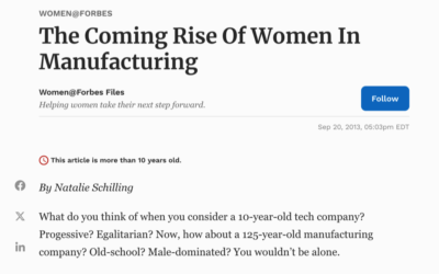 The Coming Rise Of Women In Manufacturing