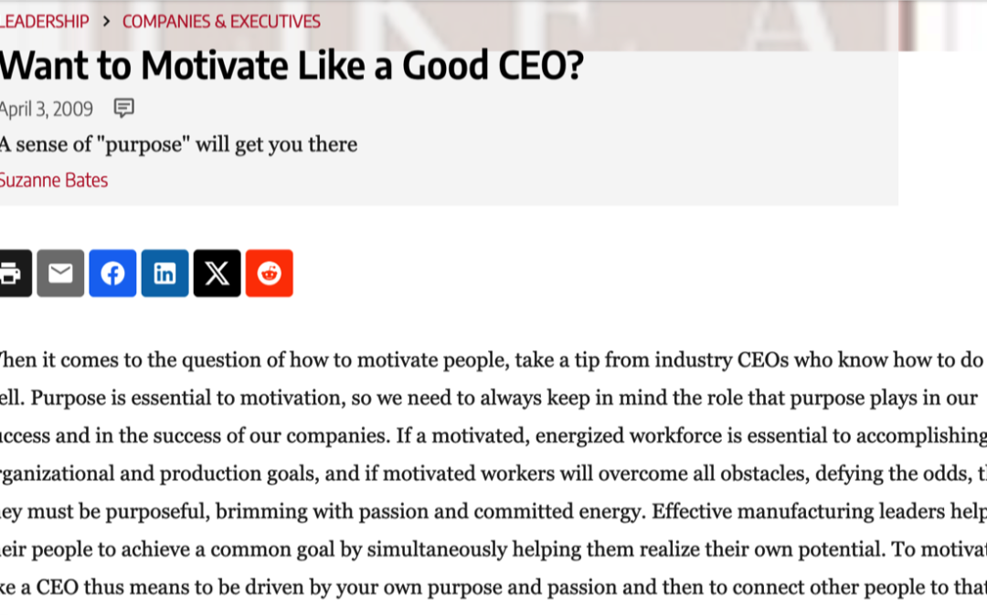 Want to Motivate Like a Good CEO?