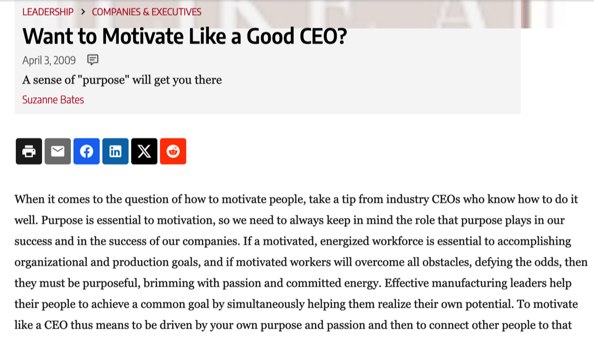 Snippet of Want to Motivate Like a Good CEO?